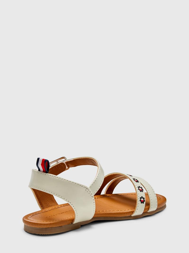 Lány Tommy Hilfiger Flower Flag Sandal Szandál Fehér | HU 1987LIS